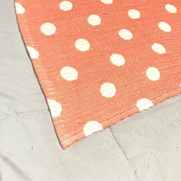 GARNET HILL Pink Peach with White Polka Dots Quilted Blanket Bedspread for Baby - Picture 5 of 9